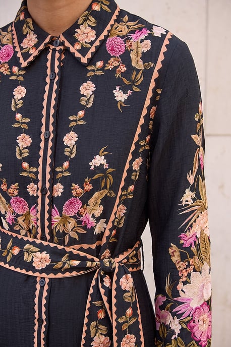 Bordered Floral Dress - Image 4