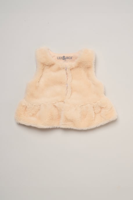 Faux Fur Gilet Set with Bear T-Shirt & Leggings - Image 3