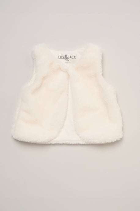 Faux Fur Gilet Set with Cherry T-Shirt & Leggings - Image 3