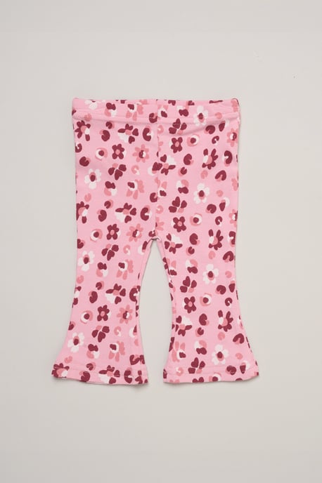 Faux Fur Gilet Set with Floral Bow T-Shirt & Leggings - Image 3