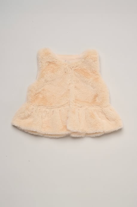 Faux Fur Gilet Set with Swan T-Shirt & Leggings - Image 5