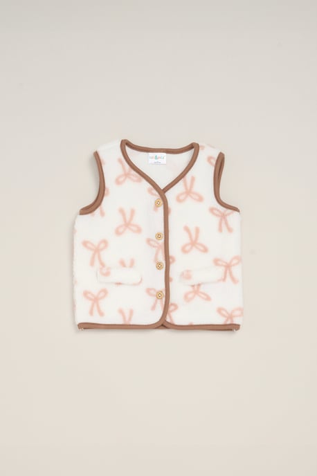 3 Piece Top, Borg Gilet and Flared Legging Set - Image 4