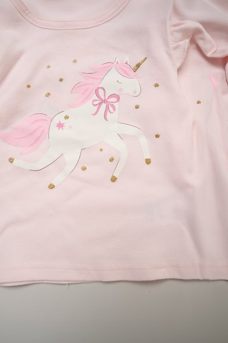 Faux Fur Gilet Set with Unicorn T-Shirt & Leggings - Image 2