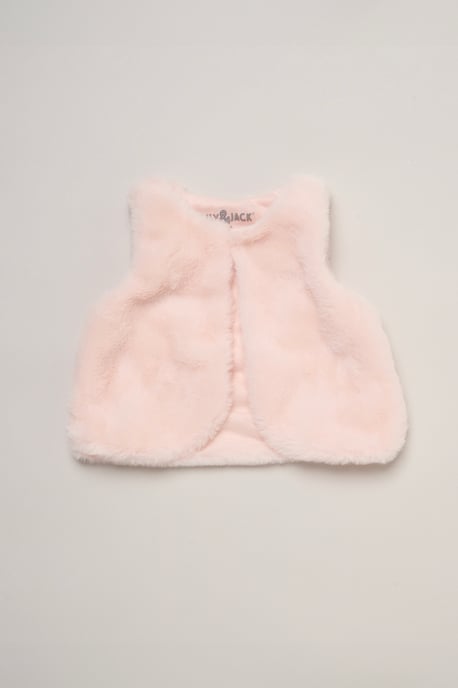 Faux Fur Gilet Set with Unicorn T-Shirt & Leggings - Image 3