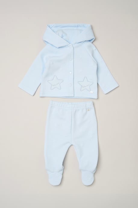 Star Quilted Jacket and Footed Trousers Set - Image 1