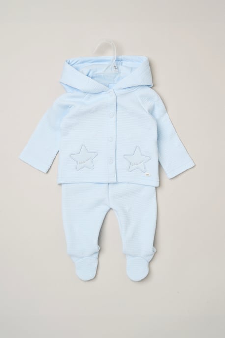 Star Quilted Jacket and Footed Trousers Set - Image 2