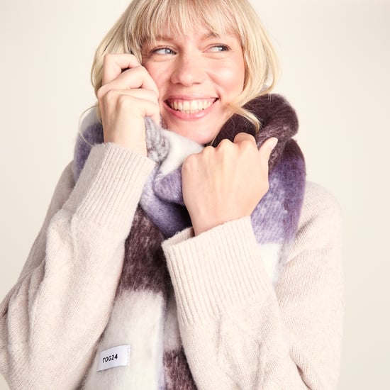 Freda Heavyweight Brushed Checked Blanket Scarf - Huckleberry Check - Image 2