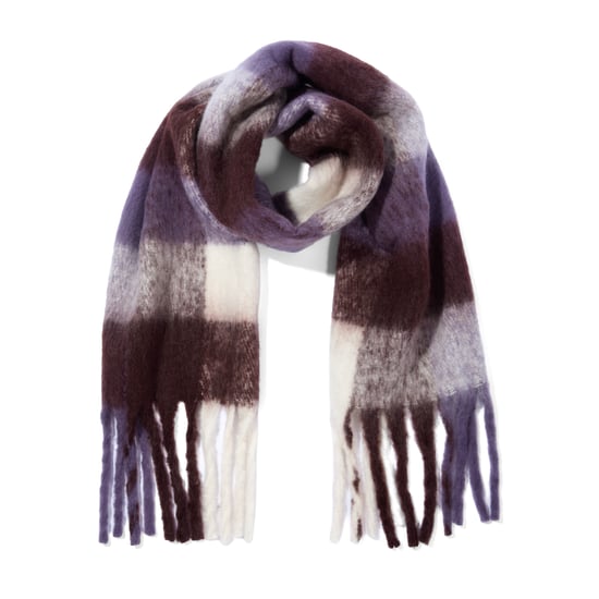 Freda Heavyweight Brushed Checked Blanket Scarf - Huckleberry Check - Image 5