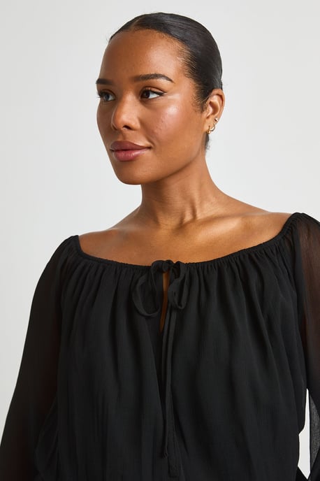 Plus Chiffon Blouson Top - Image 4