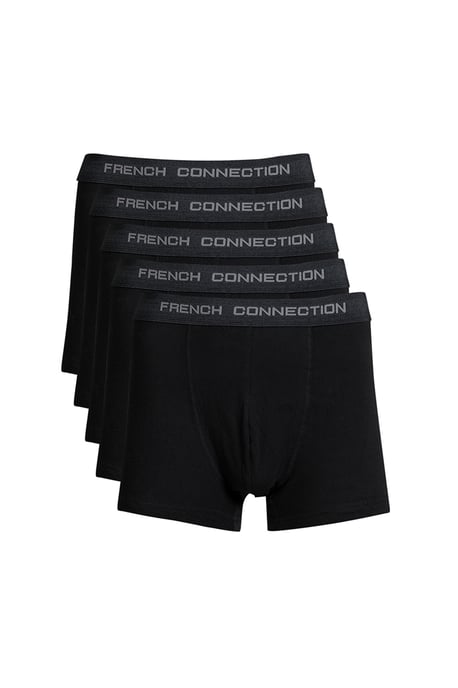 Black 5 Pack Cotton Stretch Boxers - Image 1
