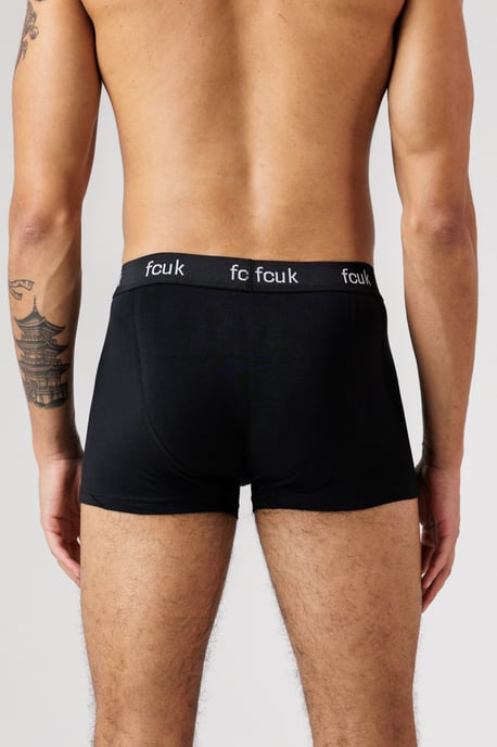 Black 5 Pack Fcuk Cotton Stretch Boxers - Image 2