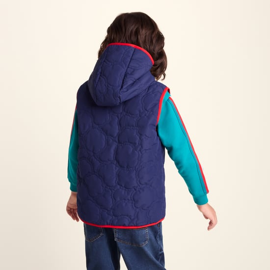 Ancon Shaun the Sheep Kids Insulated Quilted Gilet Microfleece Lining - Night Blue - Image 2