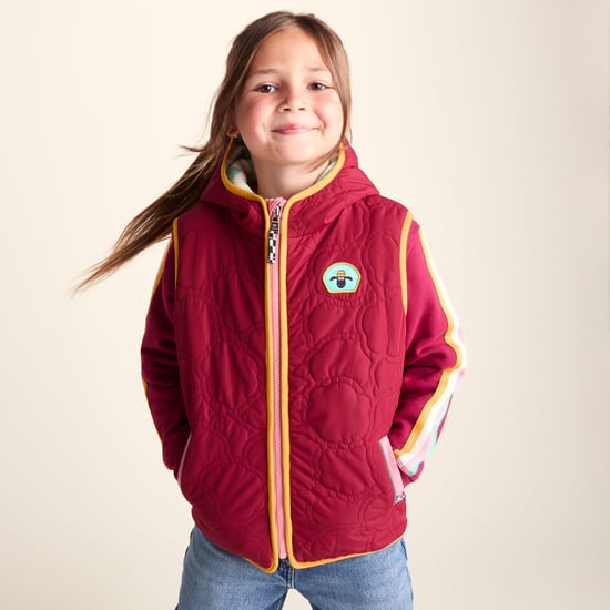 Ancon Shaun the Sheep Kids Insulated Quilted Gilet Microfleece Lining - Beetroot Red - Image 3