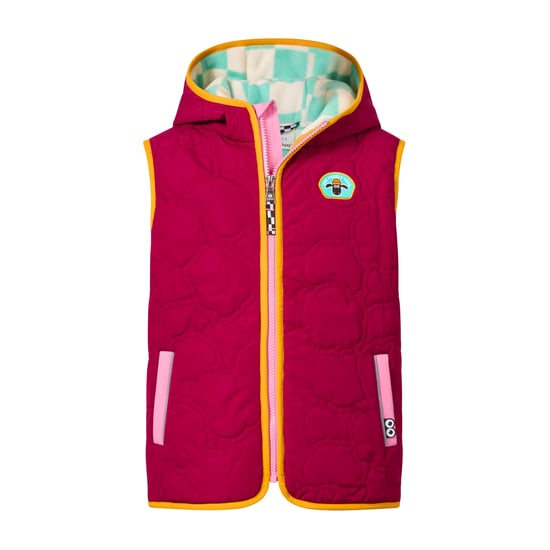 Ancon Shaun the Sheep Kids Insulated Quilted Gilet Microfleece Lining - Beetroot Red - Image 5
