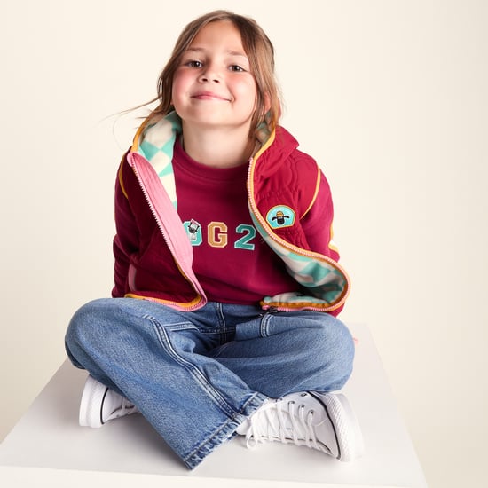 Ancon Shaun the Sheep Kids Insulated Quilted Gilet Microfleece Lining - Beetroot Red - Image 6