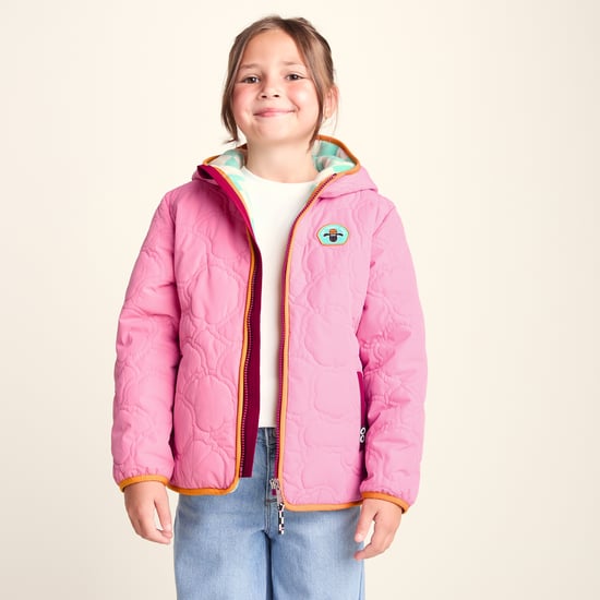 Arapawa Shaun the Sheep Kids Insulated Quilted Coat Microfleece Lining - Candy Floss Pink - Image 3