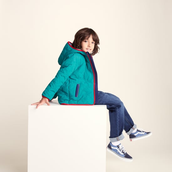 Arapawa Shaun the Sheep Kids Insulated Quilted Coat Microfleece Lining - Peacock Green - Image 4