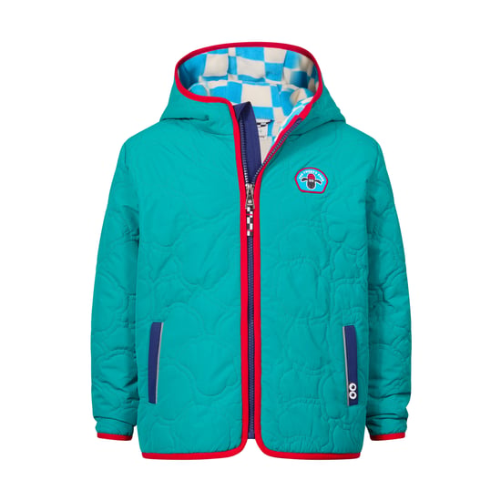 Arapawa Shaun the Sheep Kids Insulated Quilted Coat Microfleece Lining - Peacock Green - Image 5