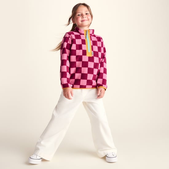 Brecknock Kids Shaun the Sheep Fleece Zip Neck - Candy Floss/Beetroot Red - Image 1