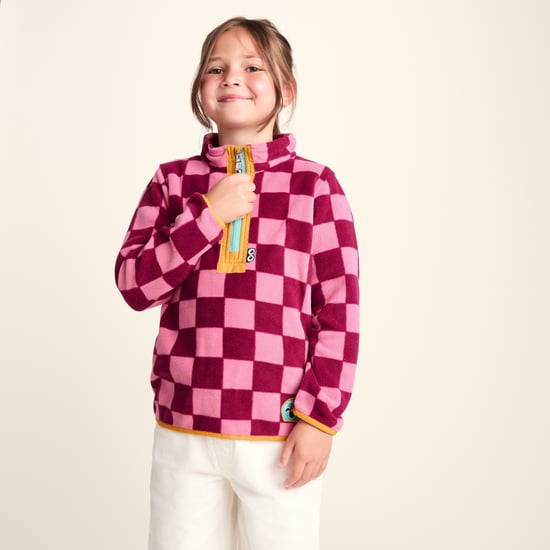 Brecknock Kids Shaun the Sheep Fleece Zip Neck - Candy Floss/Beetroot Red - Image 3