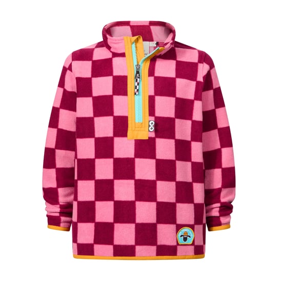 Brecknock Kids Shaun the Sheep Fleece Zip Neck - Candy Floss/Beetroot Red - Image 5