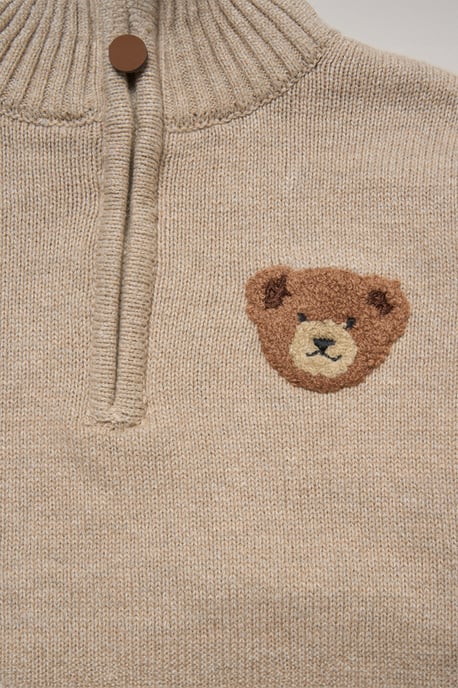 Half Zip True Knit Jumper with Jeans - Image 4