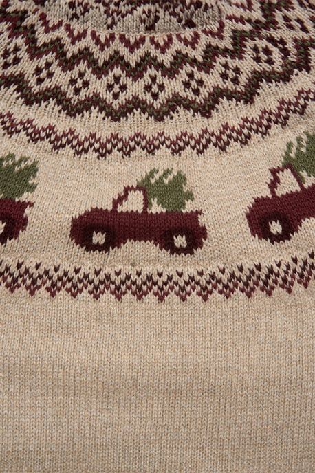True Knit Fair isle Jumper with Jeans - Image 4