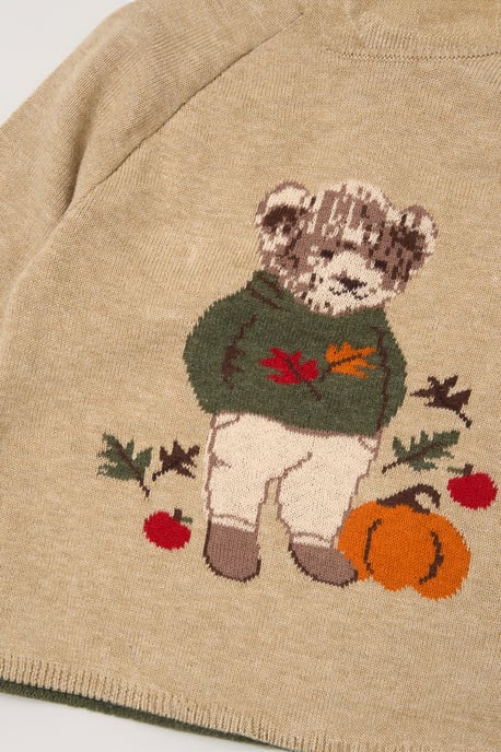 True Knit Jacquard Bear Jumper and Trousers Set - Image 4