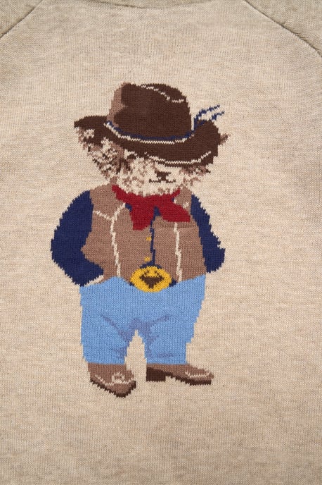 True Knit Jumper with Jacquard Cowboy Bear - Image 3