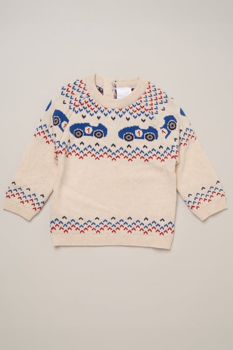 True Knit Fair Isle Car Jumper and Trousers Set - Image 2