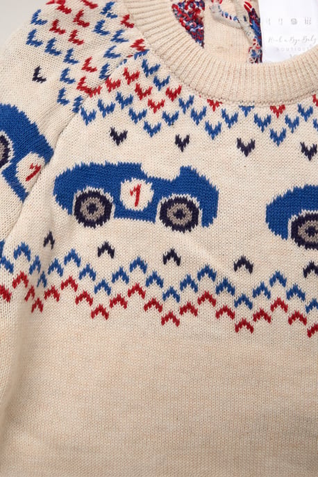 True Knit Fair Isle Car Jumper and Trousers Set - Image 3