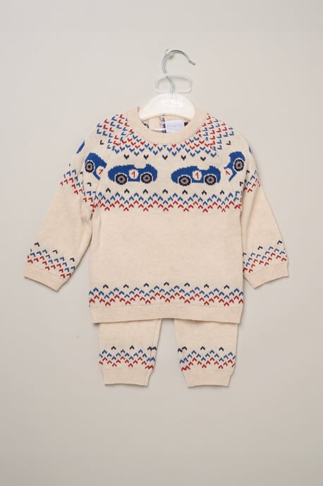 True Knit Fair Isle Car Jumper and Trousers Set - Image 5