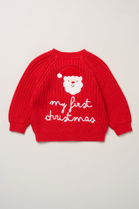 My First Christmas True Knit Chunky Cardigan - Image 1