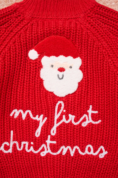 My First Christmas True Knit Chunky Cardigan - Image 4