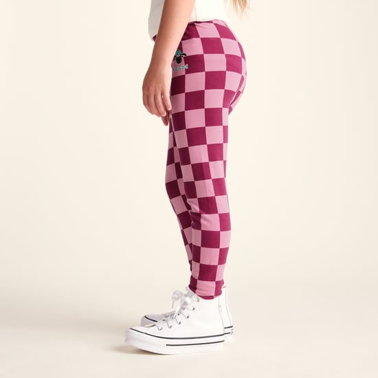 Racka Kids Shaun the Sheep Legging - Candy Floss/Beetroot Red - Image 6
