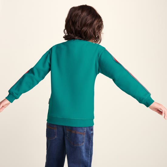 Lonk Shaun the Sheep Kids Supersoft Graphic Crew Neck Sweatshirt - Peacock Green - Image 2