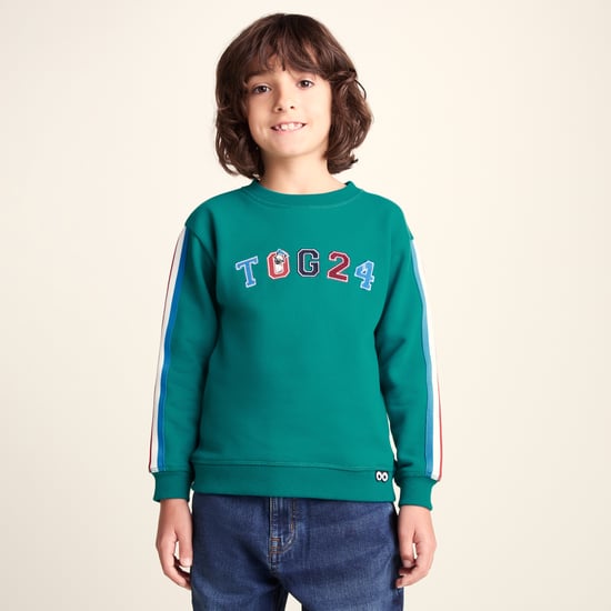 Lonk Shaun the Sheep Kids Supersoft Graphic Crew Neck Sweatshirt - Peacock Green - Image 3