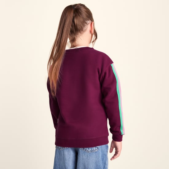 Lonk Shaun the Sheep Kids Supersoft Graphic Crew Neck Sweatshirt - Beetroot Red - Image 2