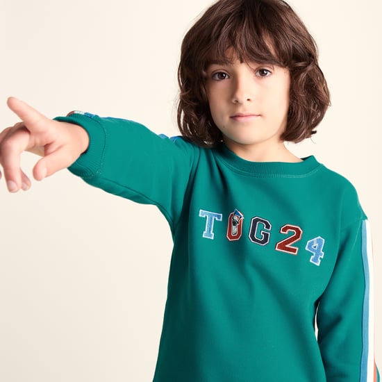 Lonk Shaun the Sheep Kids Supersoft Graphic Crew Neck Sweatshirt - Peacock Green - Image 6