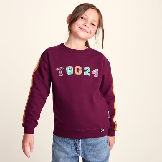 Lonk Shaun the Sheep Kids Supersoft Graphic Crew Neck Sweatshirt - Beetroot Red - Image 3