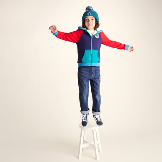 Herik Shaun the Sheep Kids Knitted Beanie Pom Pom Hat - Peacock Green/Bondi Blue - Image 3