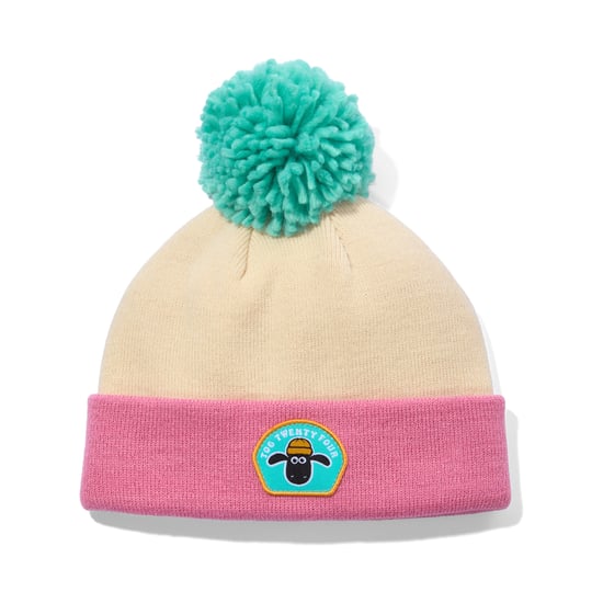 Beulah Shaun the Sheep Kids Knitted Beanie Pom Pom Hat - Woolly/Candyfloss - Image 5