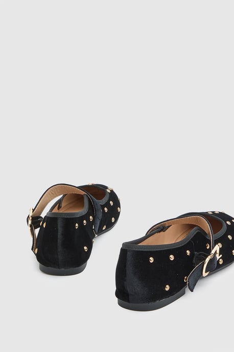 Jaz Velvet Studded Mary Jane Flats - Image 2