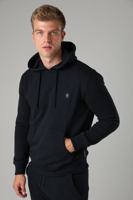 Navy Cotton Blend Hoody - Image 1