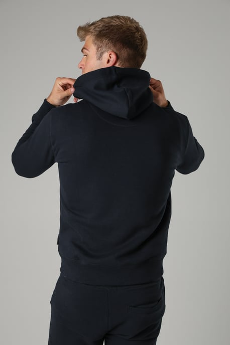 Navy Cotton Blend Hoody - Image 2