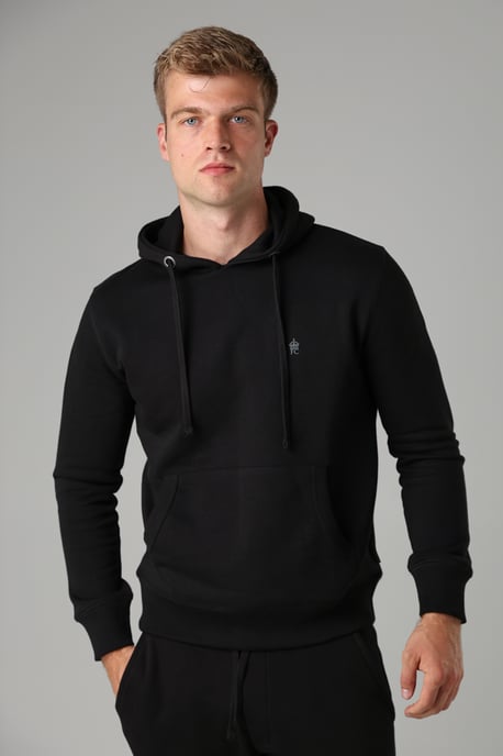 Black Cotton Blend Hoody - Image 1