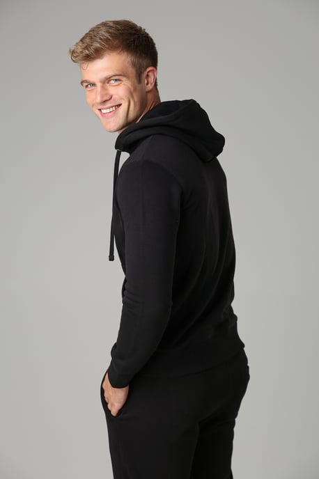 Black Cotton Blend Hoody - Image 2