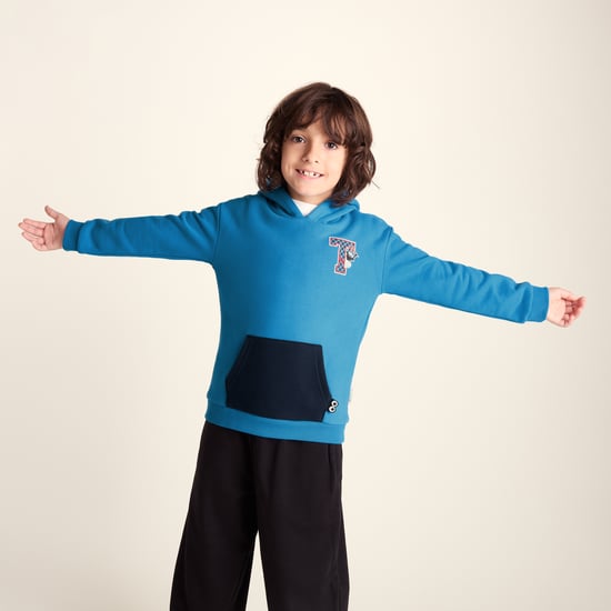 Masham Shaun the Sheep Kids Supersoft Overhead Hoodie - Bondi Blue - Image 3