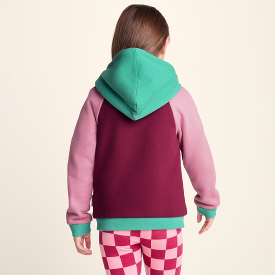 Portland Shaun the Sheep Kids Supersoft Sherpa Lined Hoodie - Candy Floss/Beetroot Red - Image 2