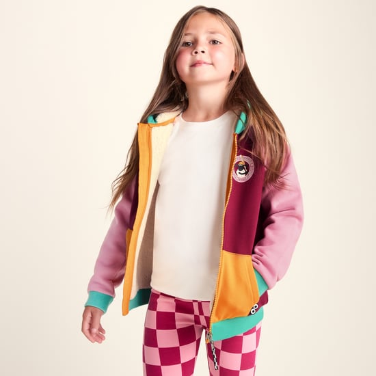Portland Shaun the Sheep Kids Supersoft Sherpa Lined Hoodie - Candy Floss/Beetroot Red - Image 3